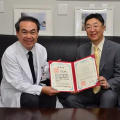 学位記を受け取ったときの写真